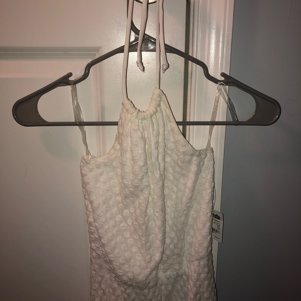 White Halter Tie Dress - Charlotte Russe